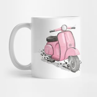 Pink Classic Retro Scooter Mug